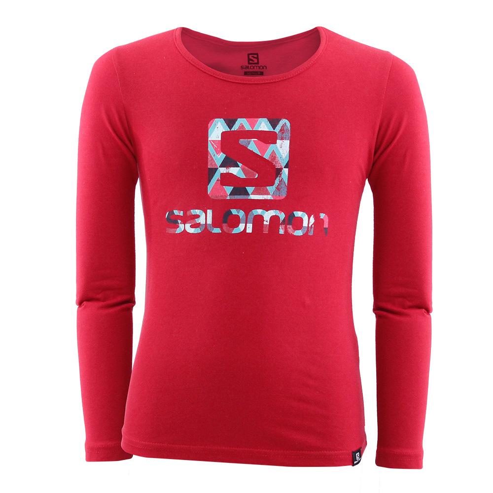 Camisetas Salomon Niños Rojas - Salomon Argentina SWAZI LS G,846527-NCJ